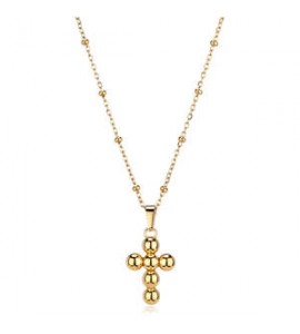Collana Gioielli Sagapò Arcadia in acciaio dorato con croce SRD02