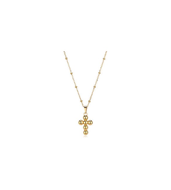 Collana Gioielli Sagapò Arcadia in acciaio dorato con croce SRD02