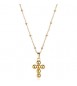 Collana Gioielli Sagapò Arcadia in acciaio dorato con croce SRD02