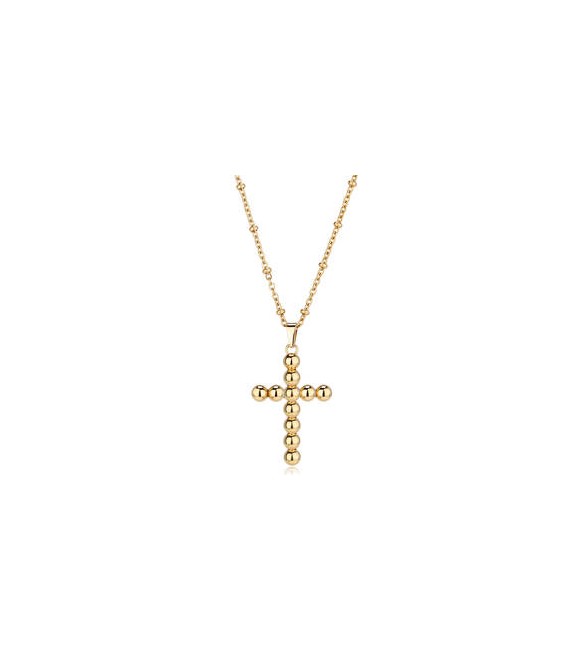 Collana Gioielli Sagapò Arcadia in acciaio dorato con croce SRD04