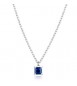 Collana Gioielli Sagapò Tricky in acciaio con zircone blu STK11