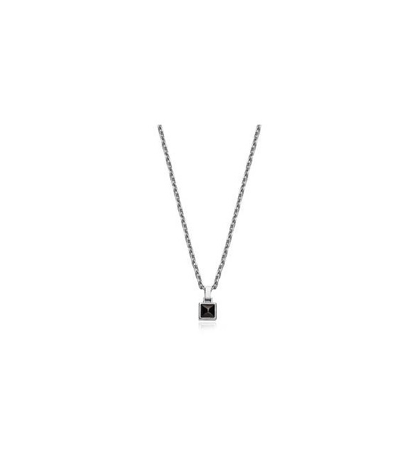 Collana Uomo Gioielli Sagapò Proud in acciaio con borchia SPD30
