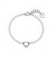 Bracciale Donna Gioielli Sagapò Stellar in acciaio Cuore e perle SSE41
