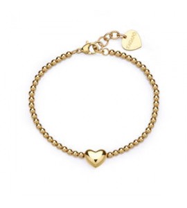 Bracciale Donna Gioielli Sagapò Stellar in acciaio dorato Cuore SSE40