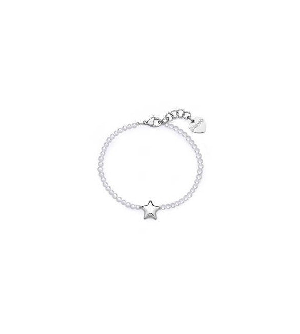 Bracciale Donna Gioielli Sagapò Stellar in acciaio Stella e perle SSE45