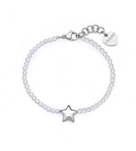 Bracciale Donna Gioielli Sagapò Stellar in acciaio Stella e perle SSE45