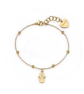 Bracciale Gioielli S\'agapò Witch in acciaio doorato con mano di Fatima SWH18