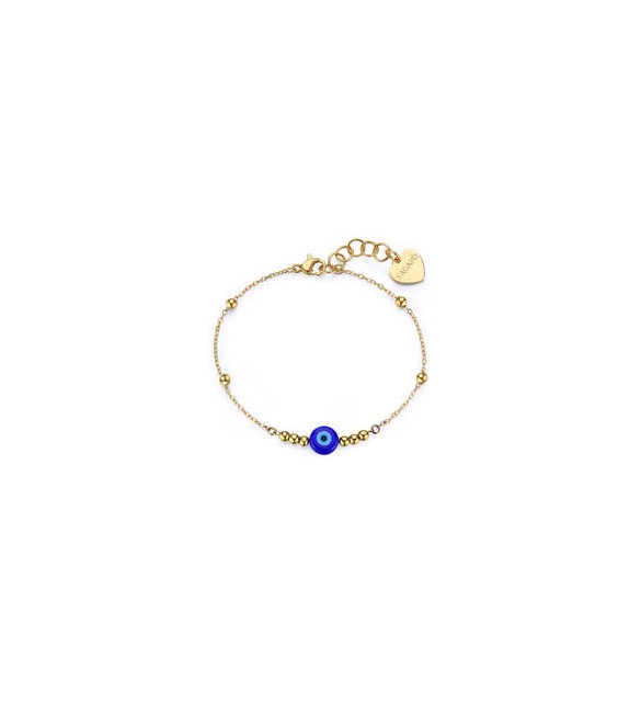 Bracciale Gioielli S\'agapò Witch in acciaio dorato con occhio di Nazar SWH16