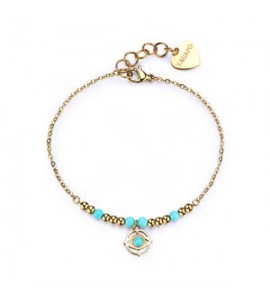 Bracciale Gioielli S\'agapò Witch in acciaio dorato vcon evil eye SWH12