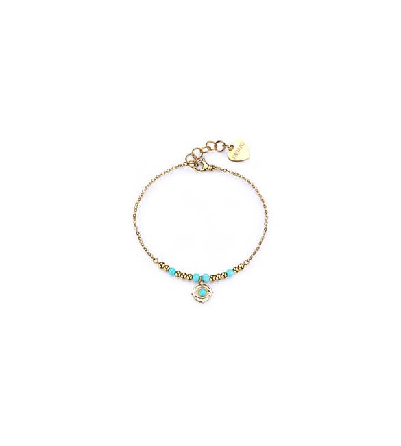 Bracciale Gioielli S\'agapò Witch in acciaio dorato vcon evil eye SWH12
