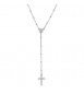 Collana Donna Gioielli Sagapò Dazzly in acciaio con cristallo bianco e croce SDZ136