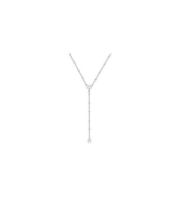 Collana Donna Gioielli Sagapò Dazzly in acciaio con cuore e cristallo bianco pendente SDZ131