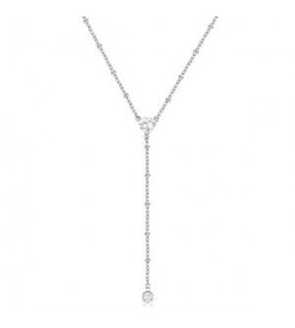 Collana Donna Gioielli Sagapò Dazzly in acciaio con cuore e cristallo bianco pendente SDZ131