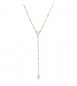 Collana Donna Gioielli Sagapò Dazzly in acciaio dorato con cuore e cristallo bianco pendente SDZ134