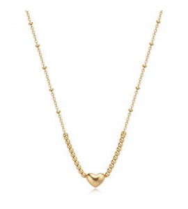 Collana Donna Gioielli Sagapò Stellar in acciaio dorato Cuore SSE12
