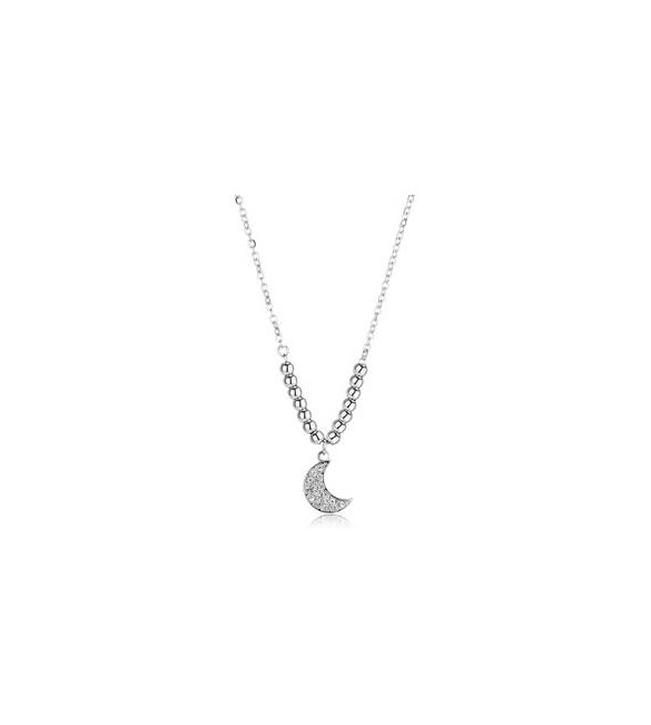 Collana Gioielli S\'agapò Witch in acciaio con luna SWH03