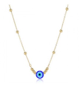 Collana Gioielli S\'agapò Witch in acciaio dorato con occhio di Nazar SWH06