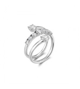 Anello Gioielli Fancy by Brosway in argento fascia zirconi bianco misura 16 FIW154D