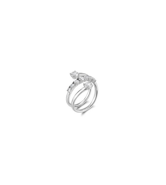 Anello Gioielli Fancy by Brosway in argento fascia zirconi bianco misura 16 FIW154D