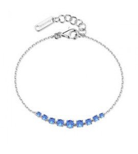 Bracciale Gioielli Fancy by Brosway in argento centrale zirconi verde blu FFB121