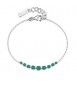 Bracciale Gioielli Fancy by Brosway in argento centrale zirconi verde smeraldo FLG132