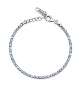 Bracciale Tennis Gioielli Fancy by Brosway in argento zircone azzurro bianco FCL120