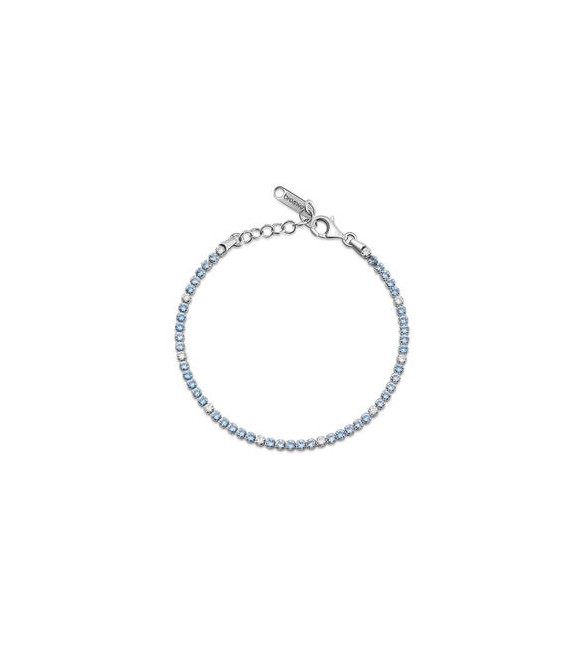 Bracciale Tennis Gioielli Fancy by Brosway in argento zircone azzurro bianco FCL120