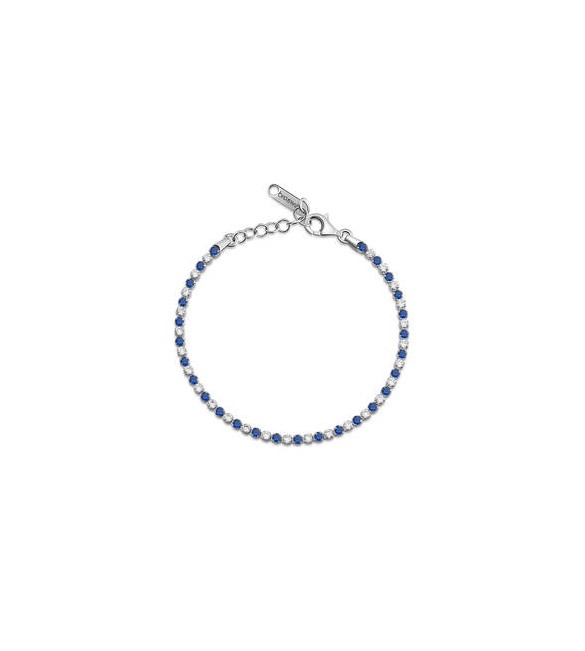 Bracciale Tennis Gioielli Fancy by Brosway in argento zircone azzurro FFB117