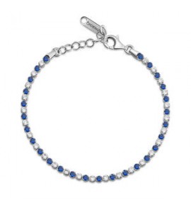Bracciale Tennis Gioielli Fancy by Brosway in argento zircone azzurro FFB117