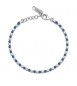 Bracciale Tennis Gioielli Fancy by Brosway in argento zircone azzurro FFB117