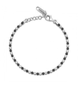 Bracciale Tennis Gioielli Fancy by Brosway in argento zircone bianco nero FMB127