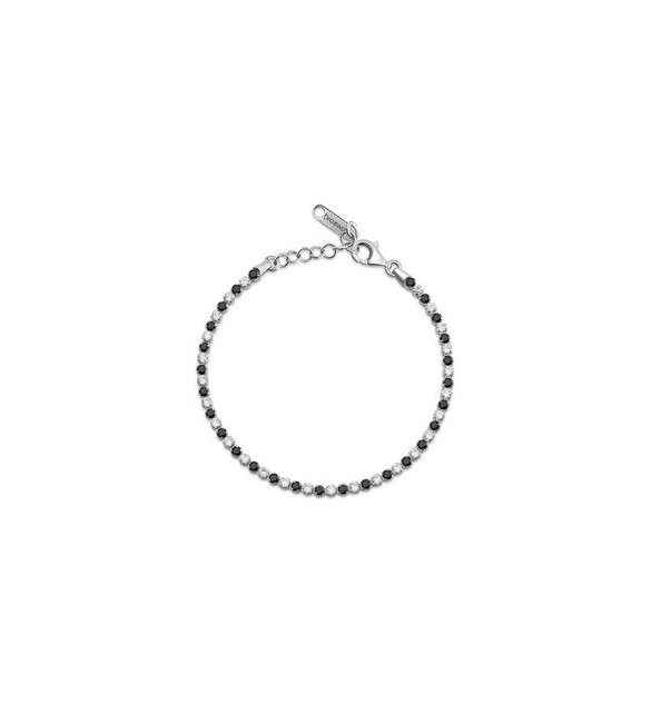 Bracciale Tennis Gioielli Fancy by Brosway in argento zircone bianco nero FMB127