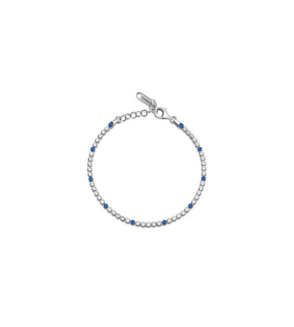 Bracciale Tennis Gioielli Fancy by Brosway in argento zircone blu bianco FFB118