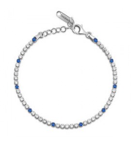 Bracciale Tennis Gioielli Fancy by Brosway in argento zircone blu bianco FFB118