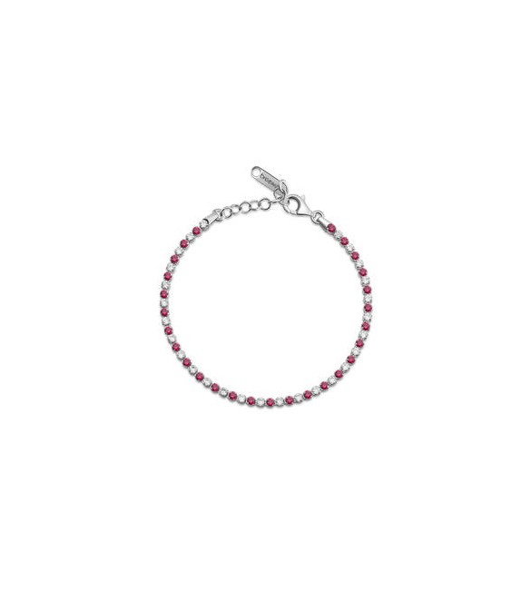 Bracciale Tennis Gioielli Fancy by Brosway in argento zircone rosso bianco FPR130