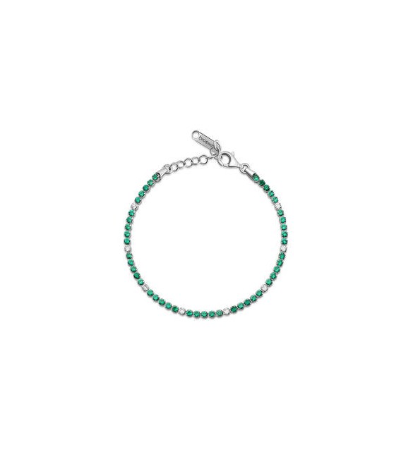 Bracciale Tennis Gioielli Fancy by Brosway in argento zircone verde e bianco FLG128