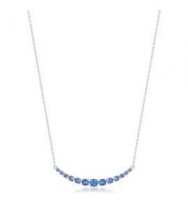 Collana Gioielli Fancy by Brosway in argento centrale zirconi blu FFB119