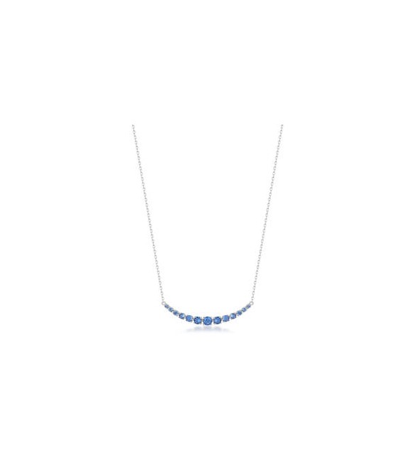 Collana Gioielli Fancy by Brosway in argento centrale zirconi blu FFB119