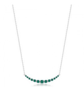 Collana Gioielli Fancy by Brosway in argento centrale zirconi verde smeraldo FLG130