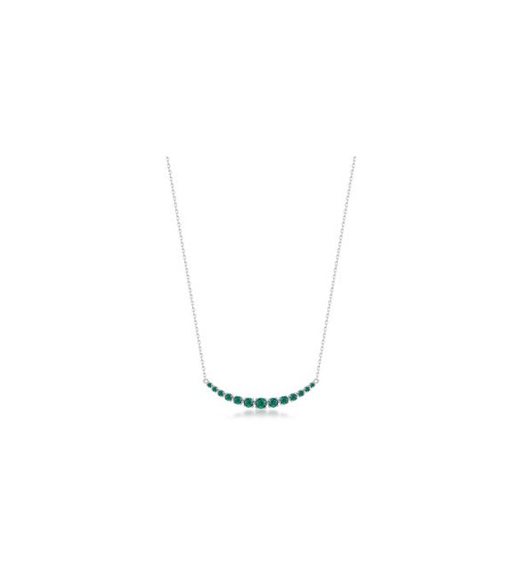 Collana Gioielli Fancy by Brosway in argento centrale zirconi verde smeraldo FLG130