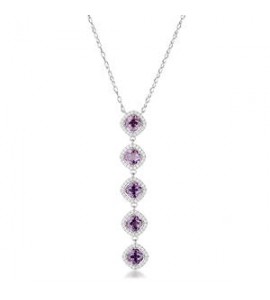 Collana Gioielli Fancy by Brosway in argento zirconi ametista FMP122