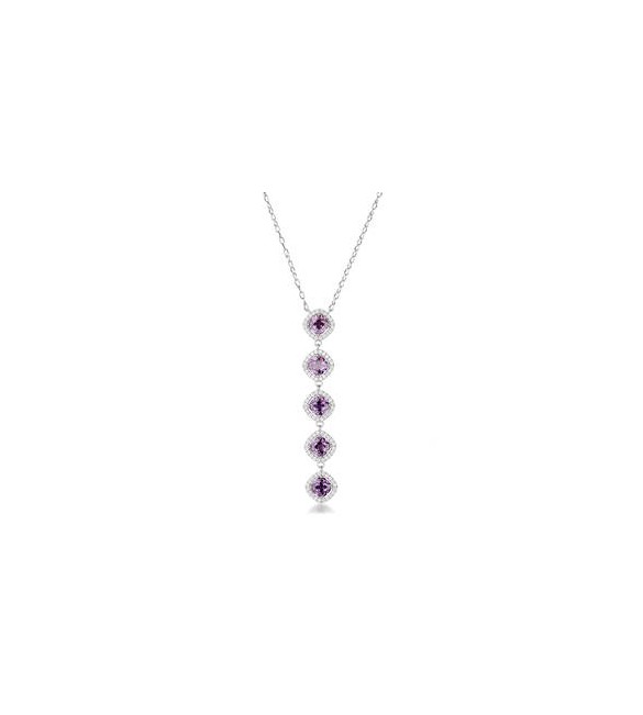 Collana Gioielli Fancy by Brosway in argento zirconi ametista FMP122