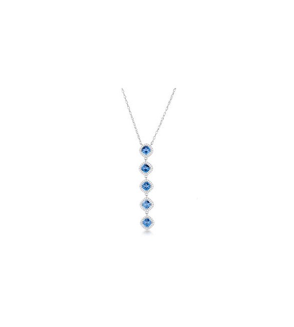 Collana Gioielli Fancy by Brosway in argento zirconi blu FFB126