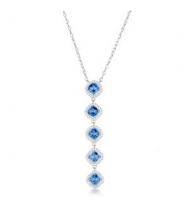 Collana Gioielli Fancy by Brosway in argento zirconi blu FFB126