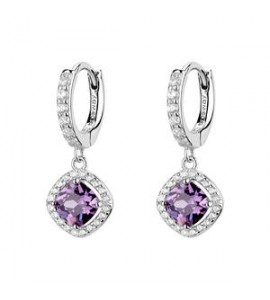 Orecchini cerchietto Gioielli Fancy by Brosway in argento zircone ametista FMP125