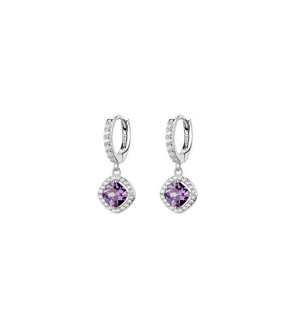 Orecchini cerchietto Gioielli Fancy by Brosway in argento zircone ametista FMP125