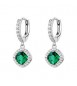 Orecchini cerchietto Gioielli Fancy by Brosway in argento zircone verde smeraldo FLG142