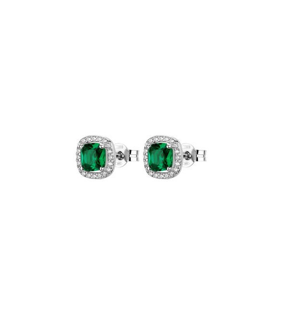 Orecchini Donna Gioielli Fancy by Brosway in argento zircone verde smeraldo FLG141