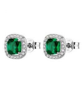 Orecchini Donna Gioielli Fancy by Brosway in argento zircone verde smeraldo FLG141