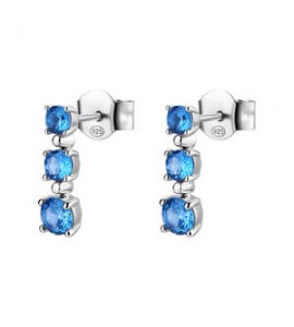 Orecchini Pendenti Donna Gioielli Fancy by Brosway in argento zircone blu FFB122